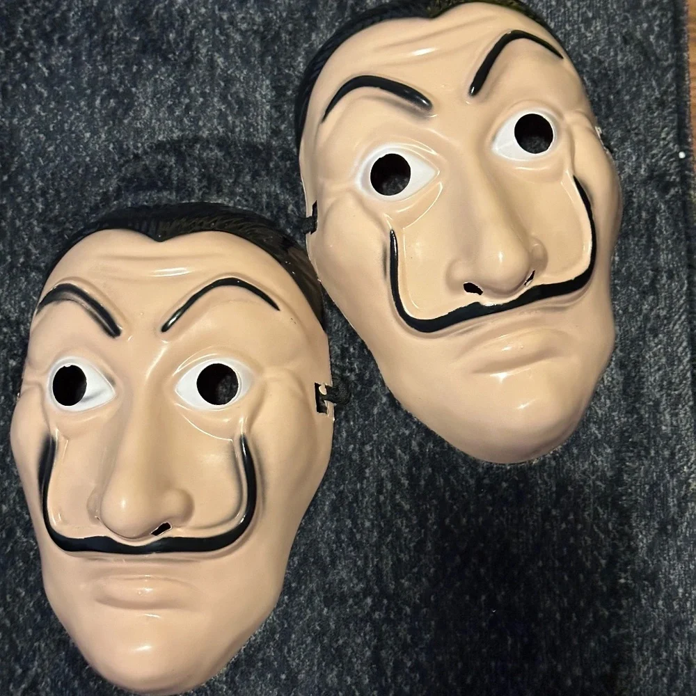Money Heist Salvador Mask - Cosplay, Halloween, Realistic Movie Prop (2pack
